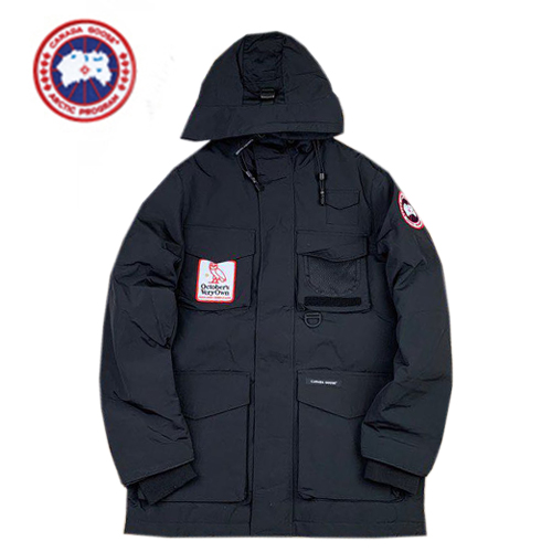 CANADA GOOSE-11146 캐나다구스 블랙 패치 장식 패딩 남성용