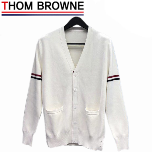 THOM BROWNE-111410 톰 브라운 화이트 스트라이프 장식 가디건 남성용