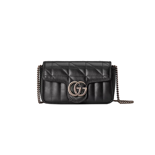 [스페셜오더]GUCCI-476433 1000 구찌 GG 마몽 블랙 수퍼 미니백