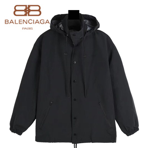 BALENCIAGA-122215 발렌시아가 블랙 프린트 장식 바람막이 후드 쟈켓 남여공용