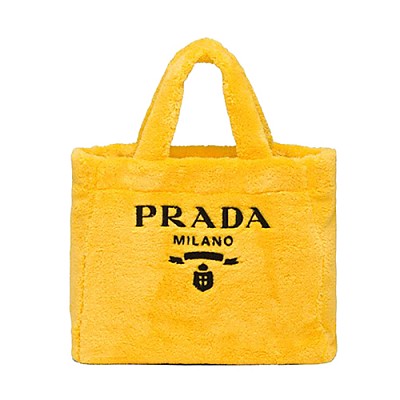 [스페셜오더]PRADA-1BG130 프라다 블랙 시어링 테리 토트 백