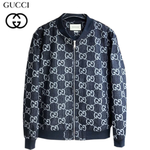 GUCCI-01188 구찌 블랙 더블 G 데님 봄버 쟈켓 남성용