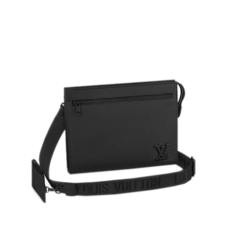 [스페셜오더]LOUIS VUITTON-M59329 루이비통 블랙 에어로그램 가죽 메신저 보야주