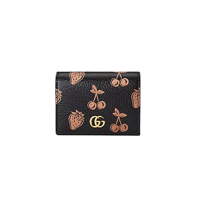 [스페셜오더]GUCCI-456126 1170 구찌 블랙 GG 마몽 베리 카드 케이스 월릿