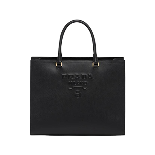 [스페셜오더]PRADA-1BA335 프라다 블랙 사피아노 가죽 대형 핸드백