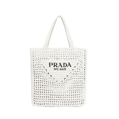 [스페셜오더]PRADA-1BG393 프라다 페탈 핑크 라피아 토트 백