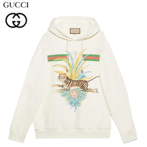 GUCCI-623244 9242 구찌 오프화이트 타이거 후드 스웨트셔츠 남여공용