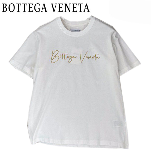 BOTTEGA VENE**-030411 보테가 베네타 화이트 아플리케 장식 티셔츠 남성용