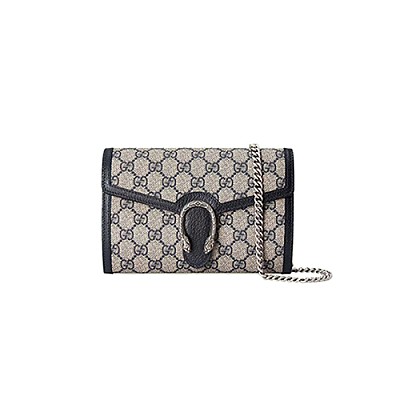 [스페셜오더]GUCCI-‎401231 4483 구찌 블루 디오니서스 오가닉 GG 데님 미니 체인 지갑