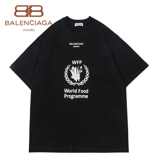 BALENCIA**-04209 발렌시아가 블랙 WFP 티셔츠 남여공용