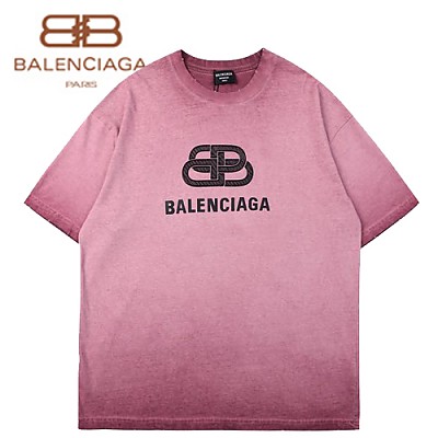 BALENCIA**-042013 발렌시아가 그레이 아플리케 장식 빈티지 티셔츠 남성용