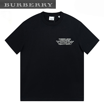 BURBERRY-04192 버버리 화이트 프린트 장식 티셔츠 남성용