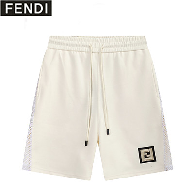 FENDI-04208 펜디 화이트 FF 아플리케 장식 스웨트쇼츠 남여공용