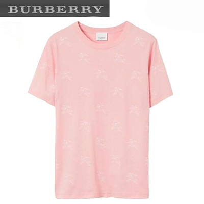 BURBERRY-80720871 버버리 화이트 EKD 코튼 티셔츠 남여공용