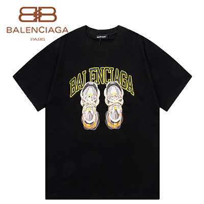 BALENCIAGA-042015 발렌시아가 화이트 프린트 장식 티셔츠 남여공용