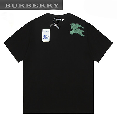 BURBERRY-04299 버버리 화이트 프린트 장식 티셔츠 남여공용