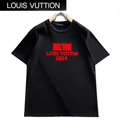 LOUIS VUITTON-04296 루이비통 화이트 아플리케 장식 티셔츠 남성용