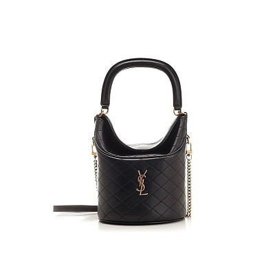 [스페셜오더]YSL-763961 생 로랑 블랙 램스킨 GABY  버킷 백