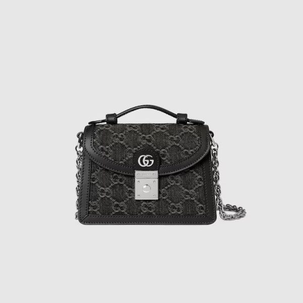 [스페셜오더]Gucci-696180 구찌 블랙 데님 오피디아 GG 미니 숄더백 17cm