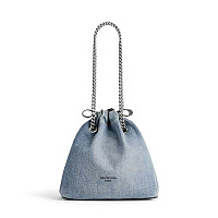 BALENCIAGA-781796 발렌시아가 블랙 CRUSH XS 퀼티드 토트백 20cm