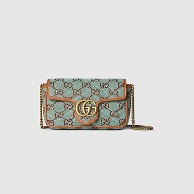 GUCCI-783124 구찌 라일락/옐로우 GG 오피디아 수퍼 미니 숄더백 20cm