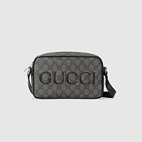 GUCCI-768391 구찌 블랙가죽 인레이 로고 미니 숄더백 23.5cm