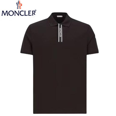 MONCLER-J10918 몽클레어 화이트 로고 모티프 폴로 셔츠 남성용