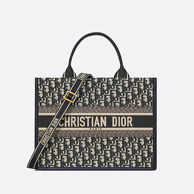 DIOR-디올 에크루/그레이 Oblique 자수 Dior Book Tote 라지 토트백 42cm - M1286ZRIW_M20I