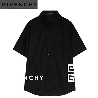 GIVENCHY-05286 지방시 화이트 프린트 장식 셔츠 남여공용