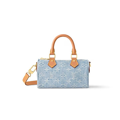 LV-M11212 루이비통 블루 모노그램 데님 나노 스피디 16cm