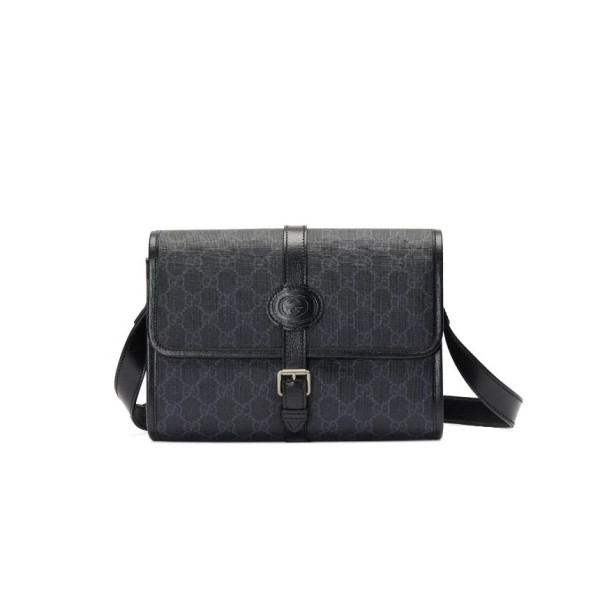 GUCCI-745679 구찌 블랙 인터로킹 GG 메신저백 25cm