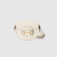 GUCCI-‎760191 구찌 베이지/에보니 홀스빗 1955 라운드 미니 숄더백 18cm