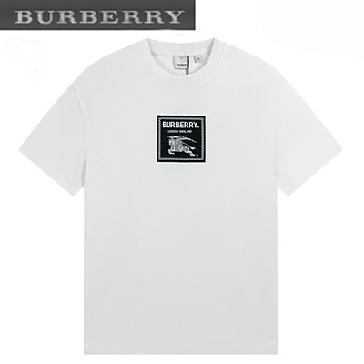 BURBERRY-06137 버버리 블랙 아카이브 로고 패치 장식 티셔츠 남여공용