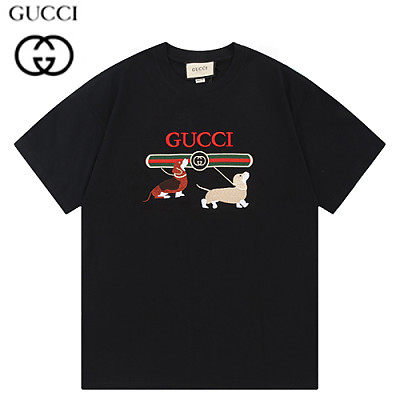 GUCCI-06203 구찌 화이트 아플리케 장식 티셔츠 남여공용