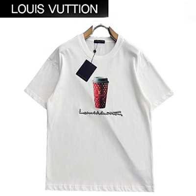 LOUIS VUITTON-06252 루이비통 블랙 프린트 장식 티셔츠 남성용