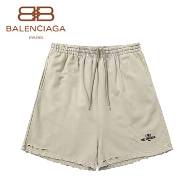 BALENCIAGA-06298 발렌시아가 다크 그레이 코튼 빈티지 스웨트쇼츠 남성용