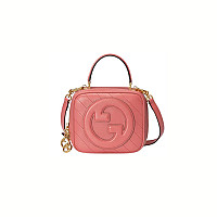 GUCCI-744434 6420 구찌 레드 가죽 블론디 미니 탑 핸들백