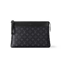 LOUIS VUITTON-M82545 루이비통 블랙 모노그램 쉐도우 포쉐트 보야주 수플 파우치 30cm