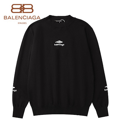 BALENCIAGA-11214 발렌시아가 아이보리 니트 코튼 스웨터 남성용