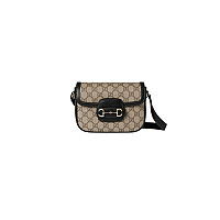 GUCCI-815205 1000 구찌 블랙 가죽 구찌 홀스빗 1955 미니 숄더백