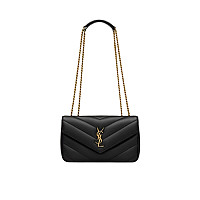 SAINT LAURENT-801437 생 로랑 레드 마틀라세 램스킨 loulou 스몰백