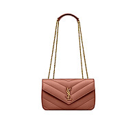 SAINT LAURENT-801437 생 로랑 레드 마틀라세 램스킨 loulou 스몰백