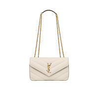 SAINT LAURENT-801437 생 로랑 레드 마틀라세 램스킨 loulou 스몰백