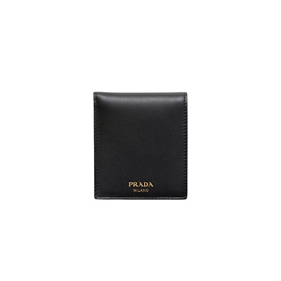 [스페셜오더]PRADA-2MO513 프라다 프린트 사피아노 가죽 블랙 반지갑