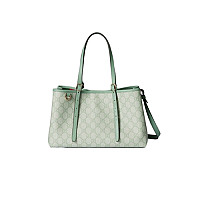 GUCCI-815214 9641 구찌 베이지/화이트 GG 엠블럼 스몰 토트백