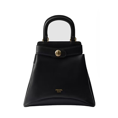 PRADA-1BG567 프라다 블랙 미디엄 에뛰드 가죽 백