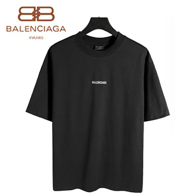 BALENCIAGA-05174 발렌시아가 블루 코튼 티셔츠 남여공용