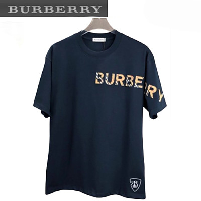 BURBERRY-05173 버버리 화이트 아플리케 장식 티셔츠 남여공용