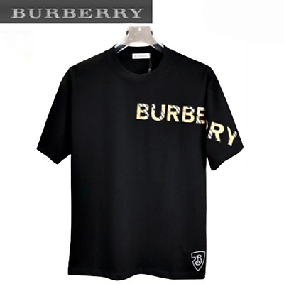 BURBERRY-05173 버버리 화이트 아플리케 장식 티셔츠 남여공용