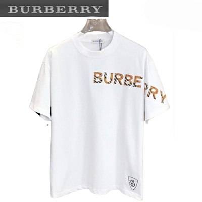 BURBERRY-05172 버버리 블랙 아플리케 장식 티셔츠 남여공용
